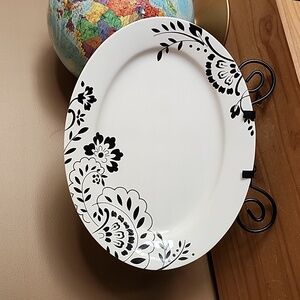 Martha Stewart Hudson Black oval serving platter
